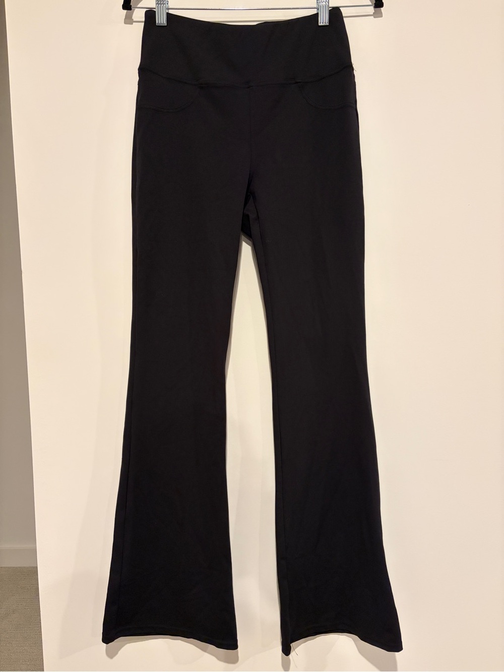 Halara Crossover High Waisted Full Length Flare Leggings Black Size M TALL